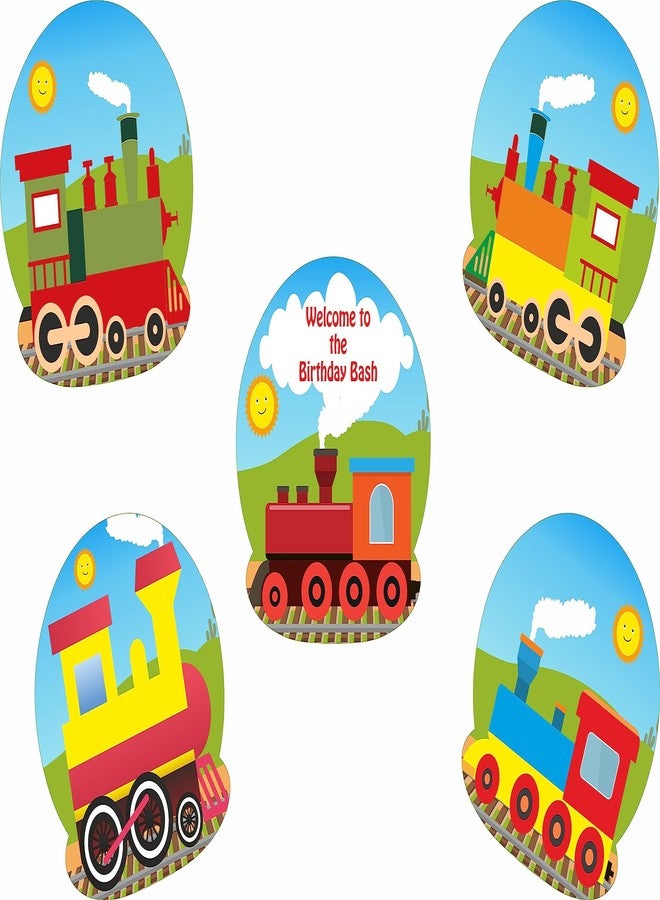 Untumble Train Theme Birthday Decorations Super Saver Kit with Swirls, Banners, Posters and Balloons (Multicolor - Set of 56) - Image 4